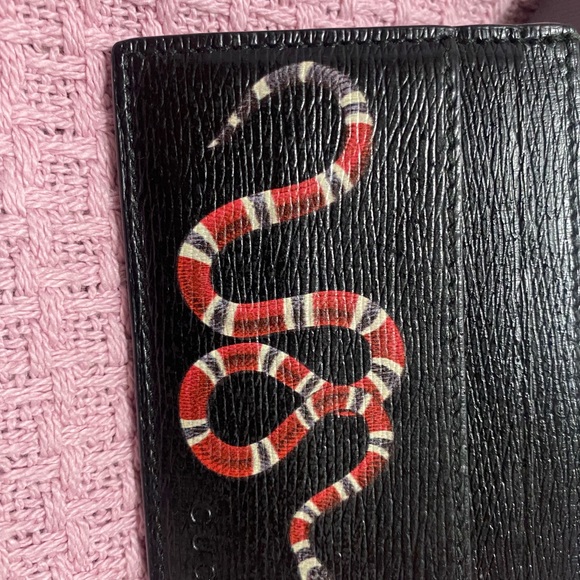 Kingsnake print GG Supreme card case - Picture 2 of 4